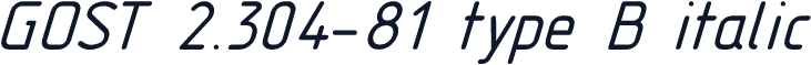 GOST 2.304-81 type B italic