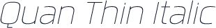 Quan Thin Italic