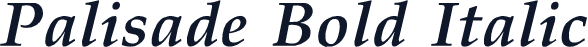 Palisade Bold Italic