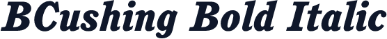 BCushing Bold Italic