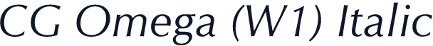 CG Omega (W1) Italic