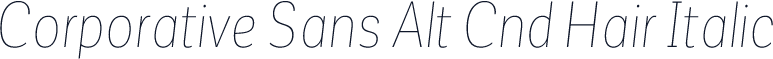 Corporative Sans Alt Cnd Hair Italic