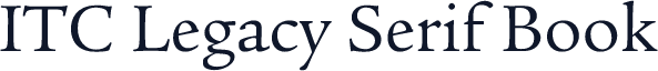 ITC Legacy Serif Book