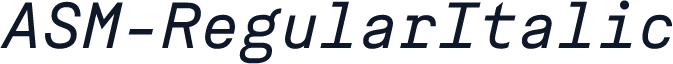 ☞ASM-RegularItalic