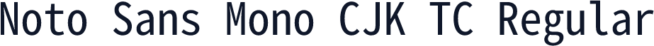 Noto Sans Mono CJK TC Regular