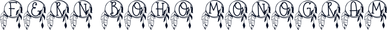 Fern Boho Monogram