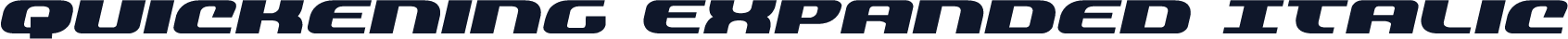 Quickening Expanded Italic