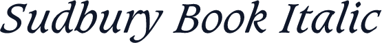 Sudbury Book Italic