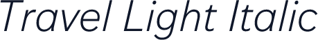 Travel Light Italic