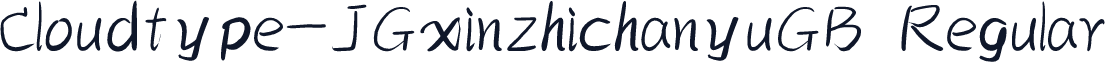 Cloudtype-JGxinzhichanyuGB Regular