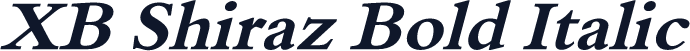XB Shiraz Bold Italic