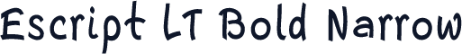 Escript LT Bold Narrow