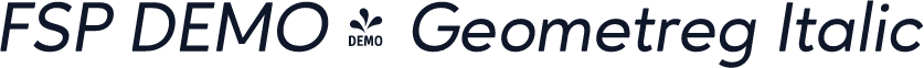FSP DEMO - Geometreg Italic