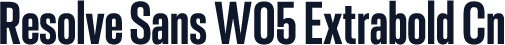 Resolve Sans W05 Extrabold Cn