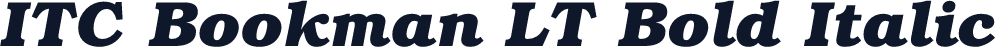 ITC Bookman LT Bold Italic