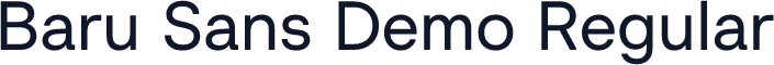 Baru Sans Demo Regular
