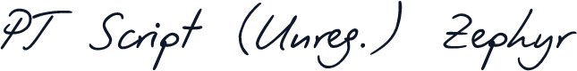 PT Script (Unreg.) Zephyr