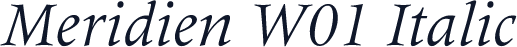 Meridien W01 Italic