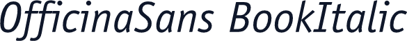 OfficinaSans BookItalic