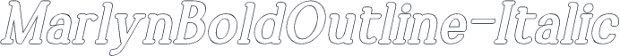 MarlynBoldOutline-Italic