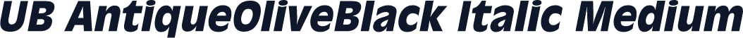 UB AntiqueOliveBlack Italic Medium