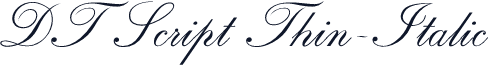DT Script Thin-Italic