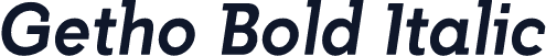 Getho Bold Italic