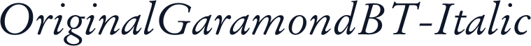 OriginalGaramondBT-Italic