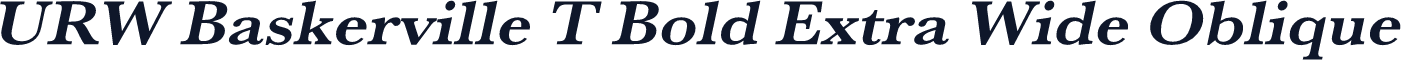 URW Baskerville T Bold Extra Wide Oblique