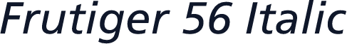 Frutiger 56 Italic