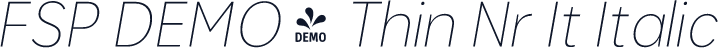 FSP DEMO - Thin Nr It Italic