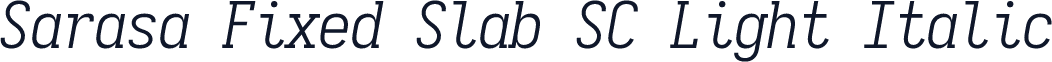 Sarasa Fixed Slab SC Light Italic
