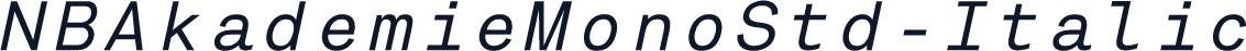 NBAkademieMonoStd-Italic