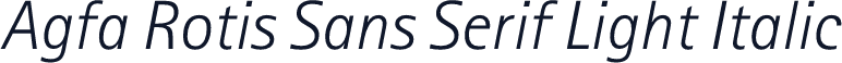 Agfa Rotis Sans Serif Light Italic