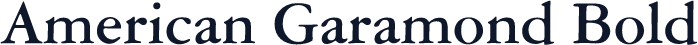 American Garamond Bold