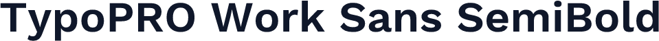 TypoPRO Work Sans SemiBold