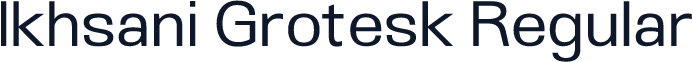 Ikhsani Grotesk Regular