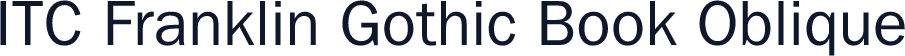 ITC Franklin Gothic Book Oblique