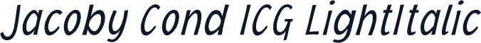 Jacoby Cond ICG LightItalic