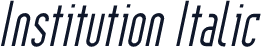 Institution Italic
