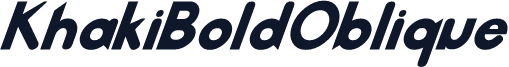 KhakiBoldOblique
