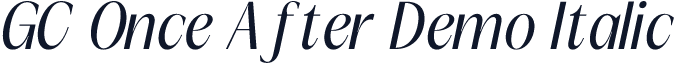 GC Once After Demo Italic