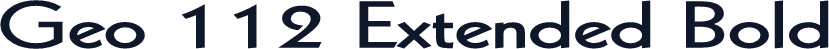 Geo 112 Extended Bold