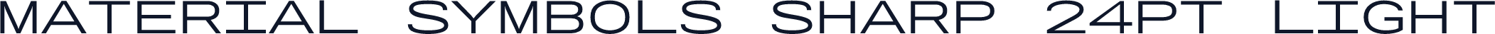 Material Symbols Sharp 24pt Light