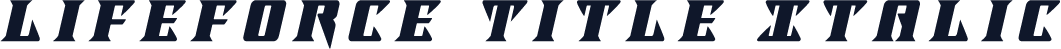 Lifeforce Title Italic
