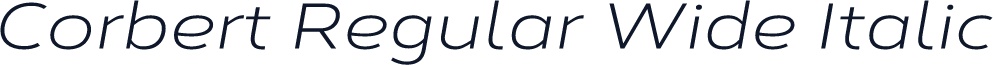 Corbert Regular Wide Italic