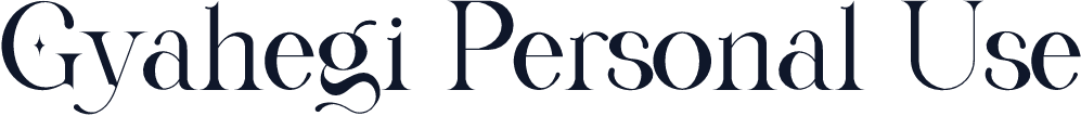 Gyahegi Personal Use