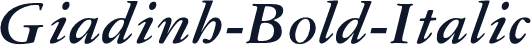Giadinh-Bold-Italic