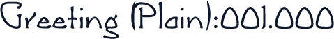 Greeting (Plain):001.000