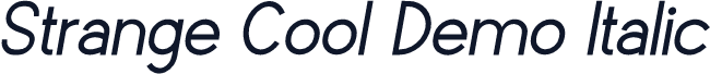 Strange Cool Demo Italic